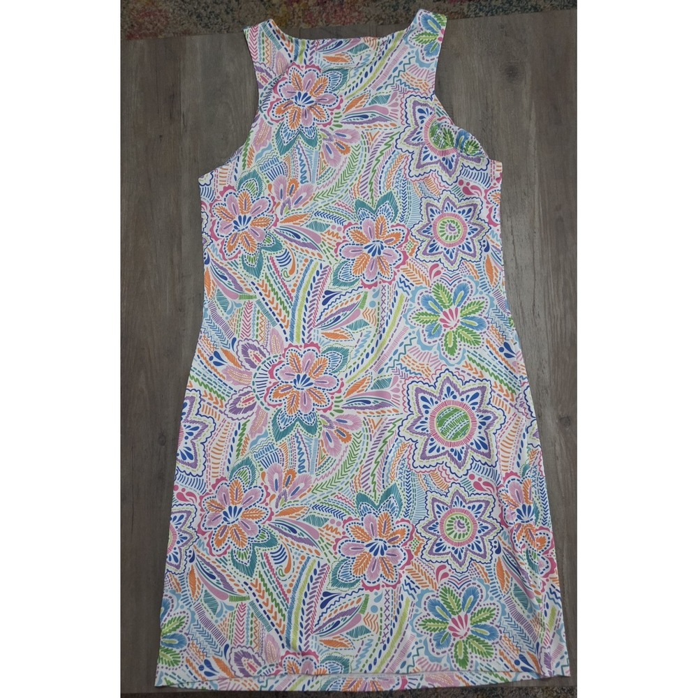 Jean Pierre Klifa Floral Colorful Sleeveless Dress Women S - Picture 2 of 5